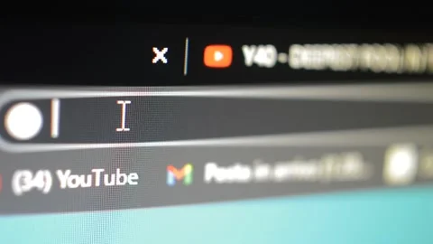 Internet connection link copy and paste on http google search bar. Stock Footage 234188053