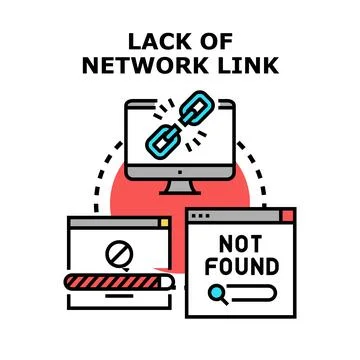 Internet connection loss and network error concept Stock Illustration