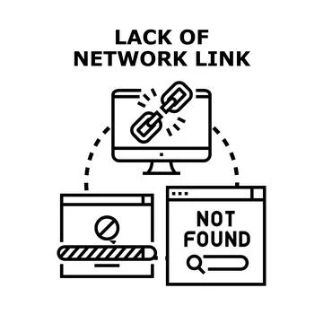 Internet connection loss and network error concept イラスト素材