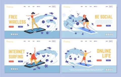 Internet connection, online surfing, web browsing Stock-Illustration