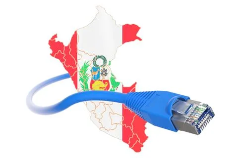 Internet connection in Peru concept. 3D rendering イラスト素材