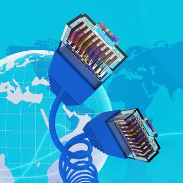 Internet Connection Represents World Wide Web And Computer Illustrazione stock
