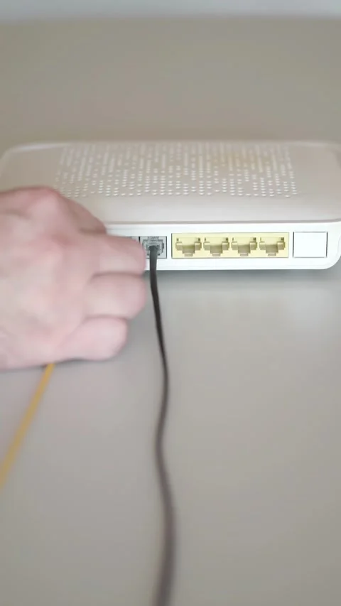 Internet connection with router Stock Footage 282442152