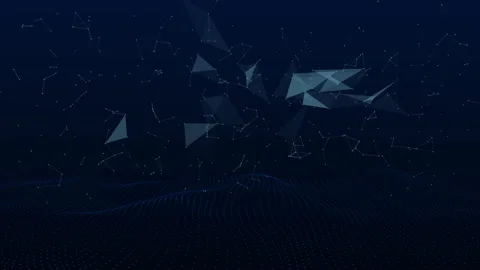 Internet of Connection Science Blue Digital Network Plexus Technology Stock Footage 337984569