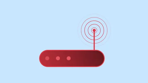 Internet connection service wireless router, Wi-Fi signal 2d with alpha matte Stock Footage 336039204