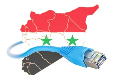 Internet connection in Syria concept. 3D rendering イラスト素材
