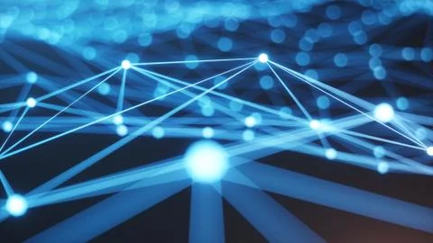 Internet connection technology concept. Cloud computing, neural communications Stock Illustration