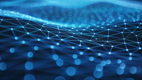 Internet connection technology concept. Cloud computing, neural communications Stock Illustration