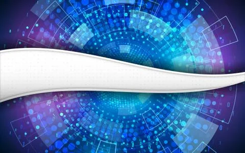 Internet connection with various hi-tech elements on the background. Illustrazione stock