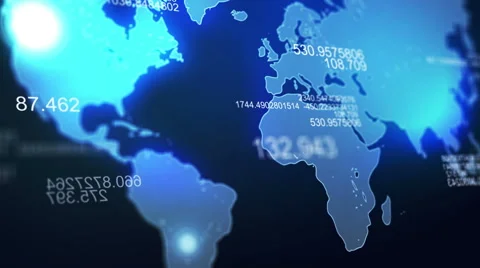 Internet Connection World Map Animation - 4K Resolution Stock Footage 62771308