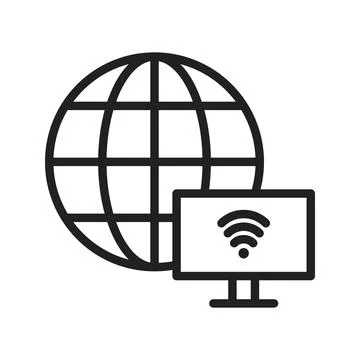 Internet Connectivity icon vector image.  스톡 일러스트