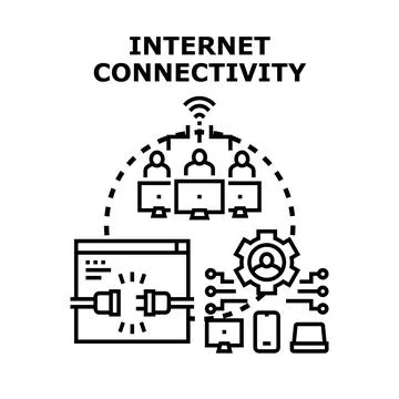 Internet connectivity illustration developing global networking solutions Ilustración de archivo