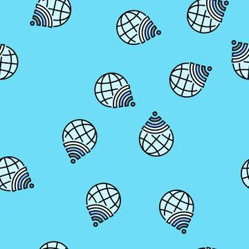 Internet connectivity industry vector seamless pattern イラスト素材
