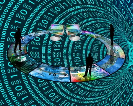 Internet connects people イラスト素材