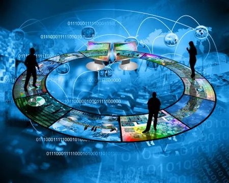 Internet connects people Stock Illustration