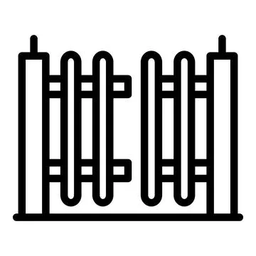 Internet control gate icon, outline style Stock Illustration