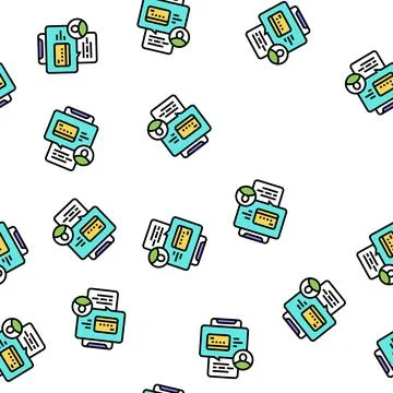 Internet credit card vector seamless pattern Stock Illustration