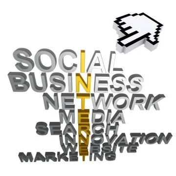 Internet crossword concept Stock Illustration