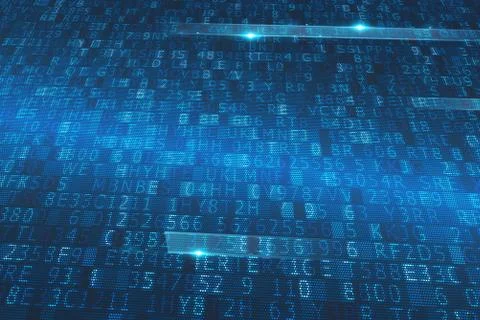 Internet crypted code. Concept of internet security 库存照片