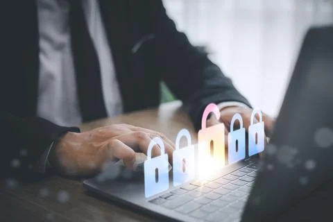 Internet, Cyber, firewall security, Data protection, information safety and.. Stock-Fotos
