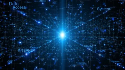 Internet cyberspace technology word cloud background 스톡 동영상 228740212