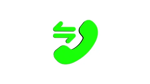 Internet data phone rotating 3d icon 4k animation, call looping alpha channel Stock Footage 313476347