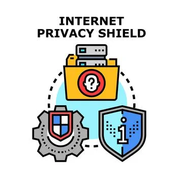 Internet data privacy shielding and sensitive information protection Stock Illustration