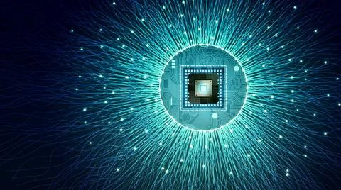  Internet data processing concept Data processing concept with wires conne... Foto stock