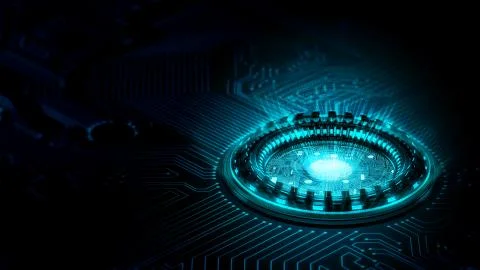 Internet data processing concept Stock Illustration