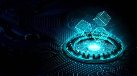  Internet data processing concept Technology visualization of internet dat... Stock Photos