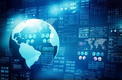  Internet data processing Conceptual image of internet virrtual data proce... Stock-Fotos