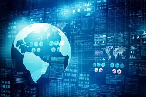 Internet data processing Stockillustratie