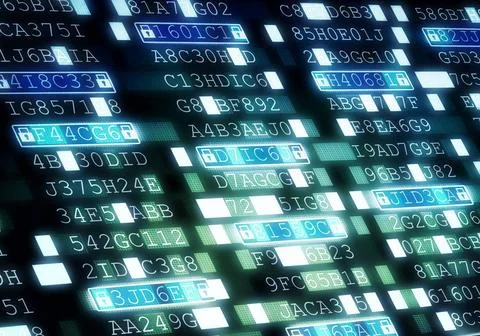  Internet Data Protection the concept of secure computer data processing C... Foto stock