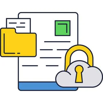 Internet data secure vector icon web info safety Illustrazione stock