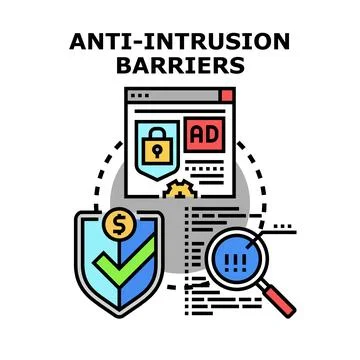 Internet data security preventing cyber intrusion protection Illustration