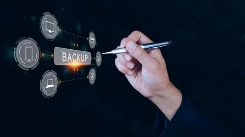 Internet data storage backup, technology business concept, Cloud technology.. Foto stock