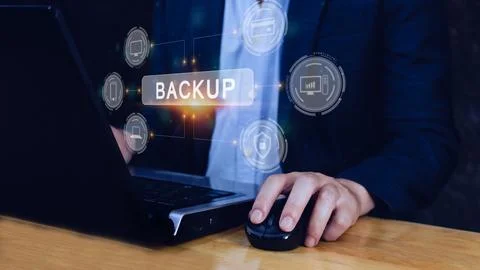 Internet data storage backup, technology business concept, Cloud technology.. Stockfoto's