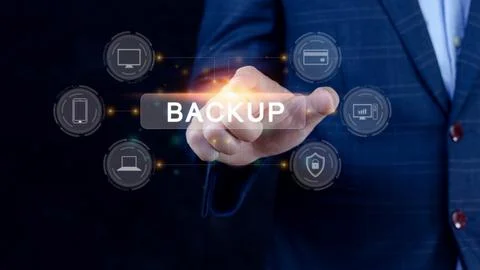 Internet data storage backup, technology business concept, Cloud technology.. Foto stock