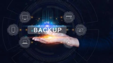 Internet data storage backup, technology business concept, Cloud technology.. Stock Photos