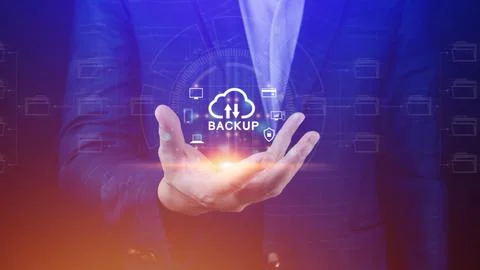 Internet data storage backup, technology business concept, Cloud technology.. Stock Photos