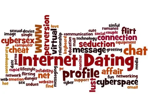 Internet Dating, word cloud concept Stock Illustration