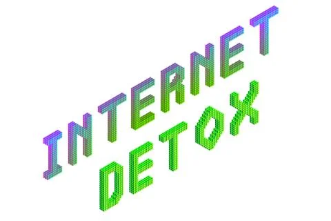 Internet detox text Illustrazione stock