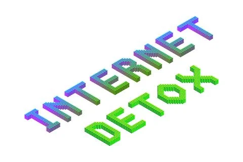 Internet detox text Illustrazione stock