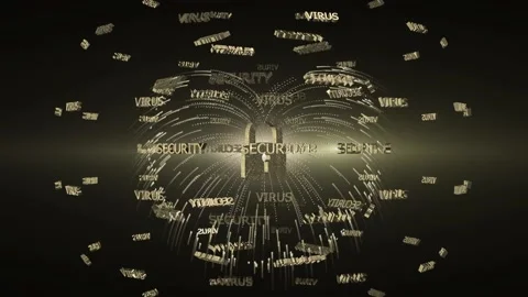 Internet Digital security system animation Stock Footage 171192170