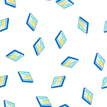 Internet discount coupon isometric icon seamless pattern Illustrazione stock