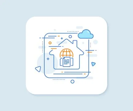 Internet documents line icon. Doc file page sign. Vector イラスト素材