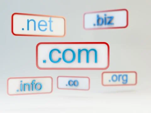 Internet domain names Illustrazione stock