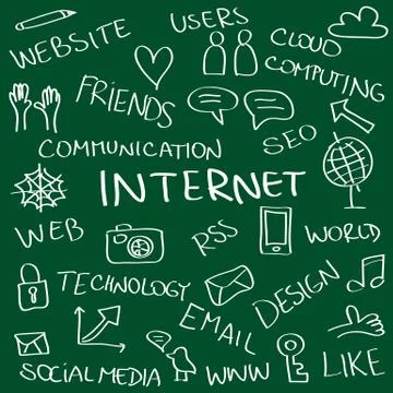 Internet doodles Stock Illustration
