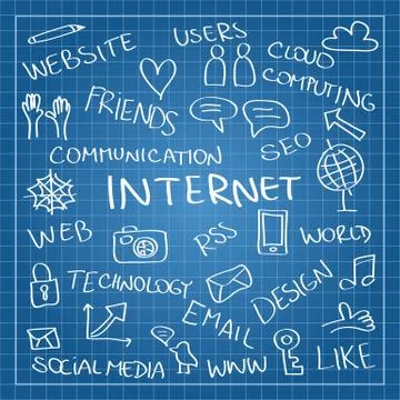 Internet doodles Stock Illustration