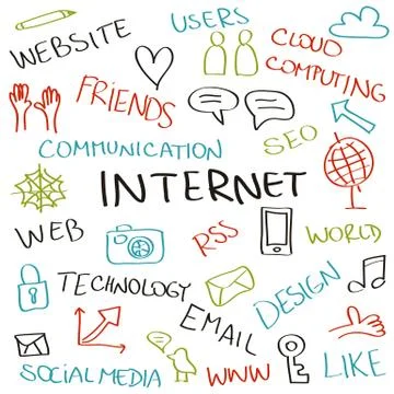 Internet doodles Stock-Illustration